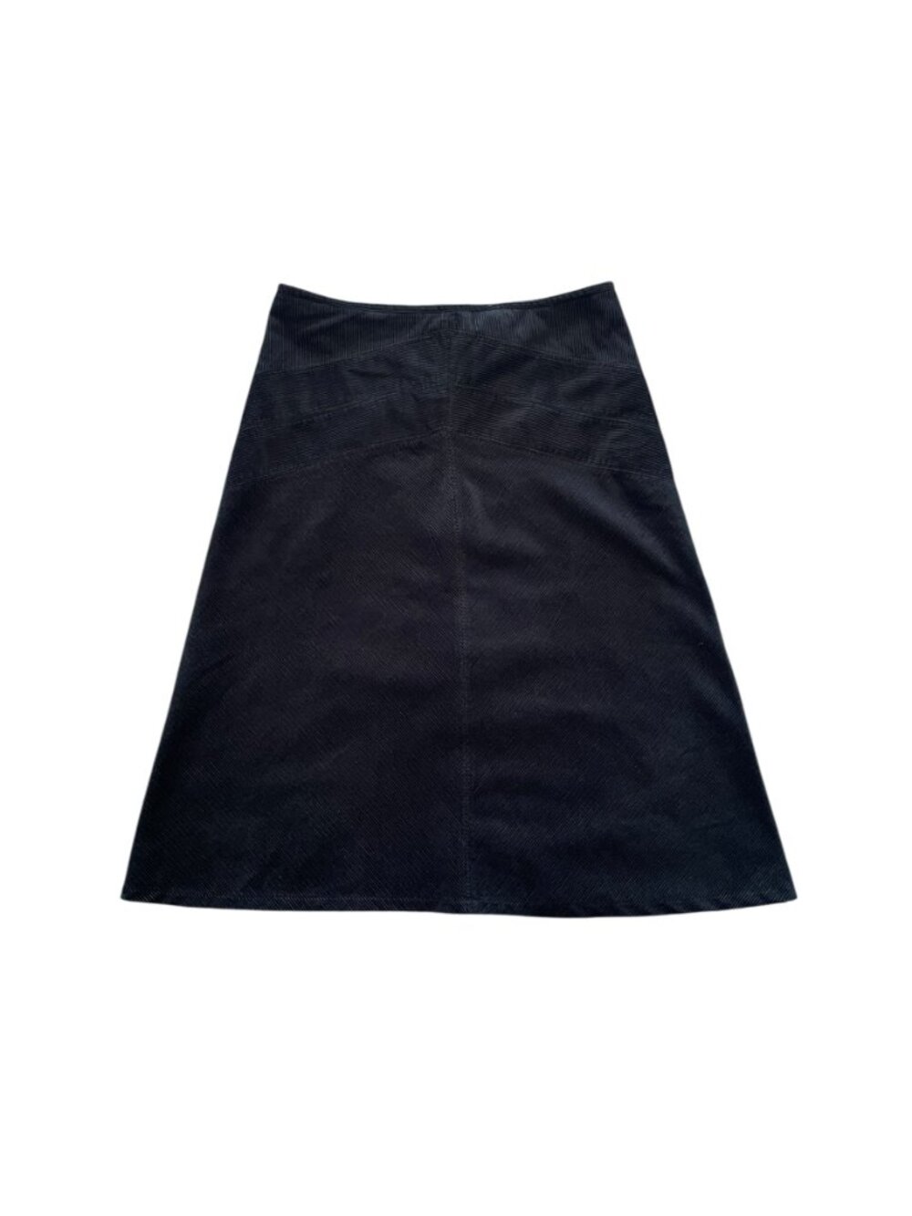Woolrich Black A-Line Corduroy Skirt Midi Length - Size 14